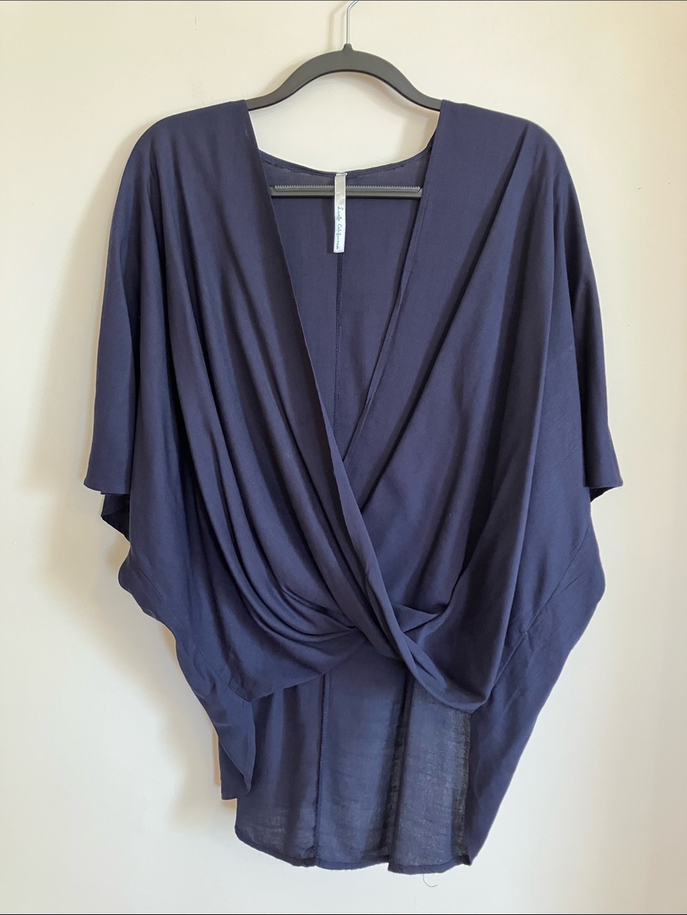 Lani California Draped Navy Women's Tunic Top